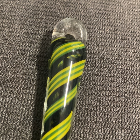 Abstract handmade hand blown glass wearable art pendant for necklace unisex - Picture 11 of 14